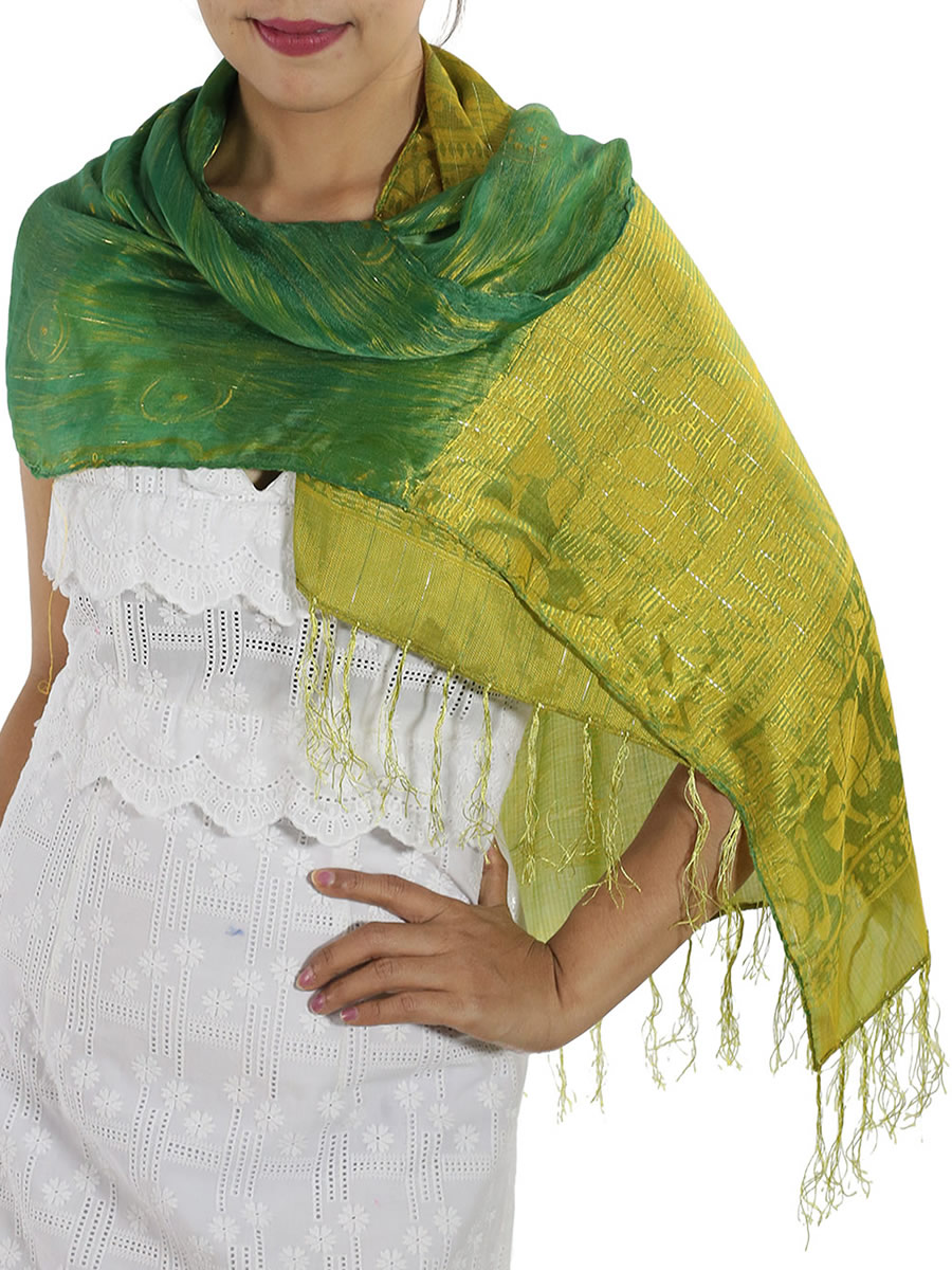 Green Silk Scarf
