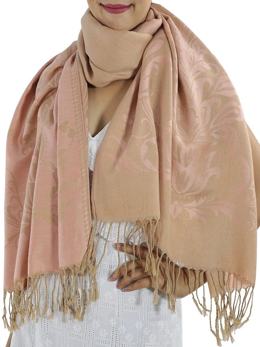 Patterned Pink Pashmina