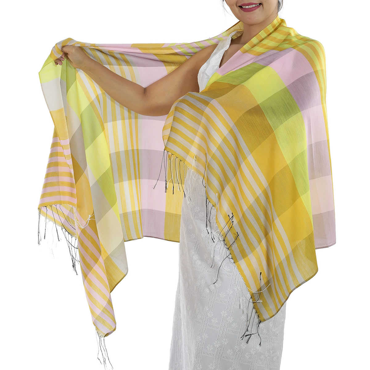 Yellow Plaid Scarf