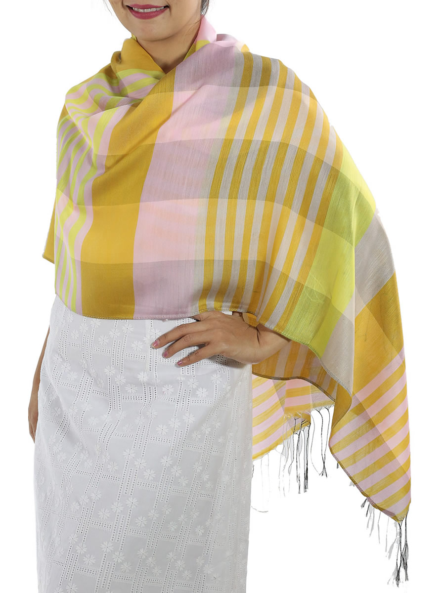 Yellow Plaid Scarf