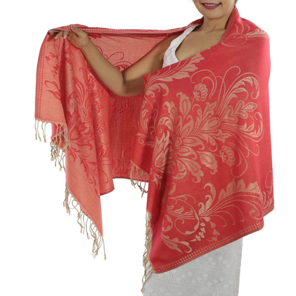 buy red pashmina scarf