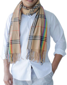 mens brown scarf