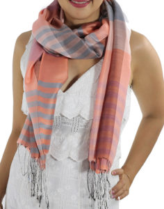 orange plaid scarves